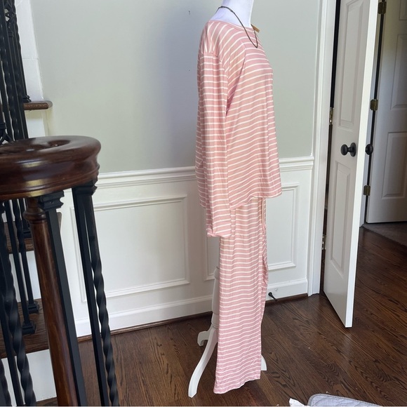 Ekoauer New Pink Striped Pajama Set L - Picture 2 of 15